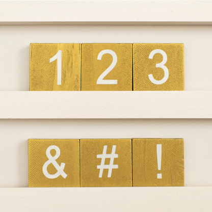 Premium Tile Number & Symbol Set for Tile Boards