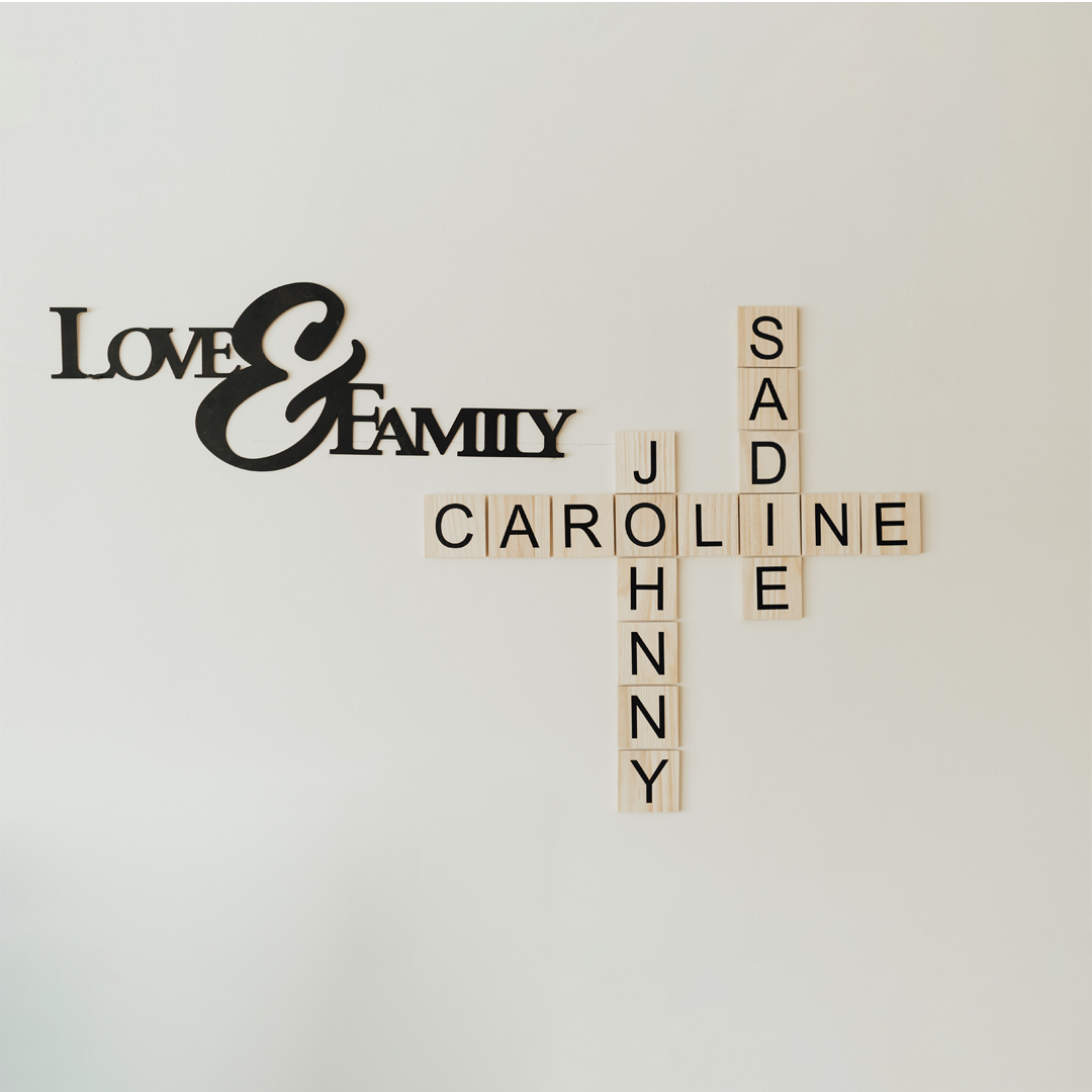 "Love & Family" Metal Wall Sign