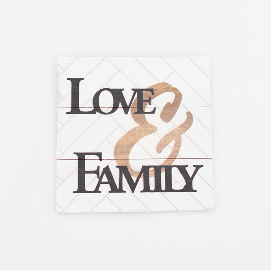 "Love & Family" Wall Sign