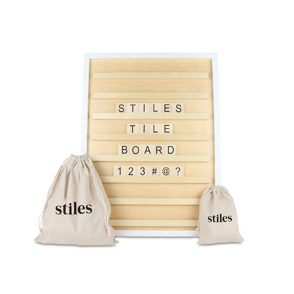 Stiles Letter Board Table Top Easel, Wooden Desktop Easel for Announcement Boards, Paintings, or Canvases, 8 by 15 Inches, Small