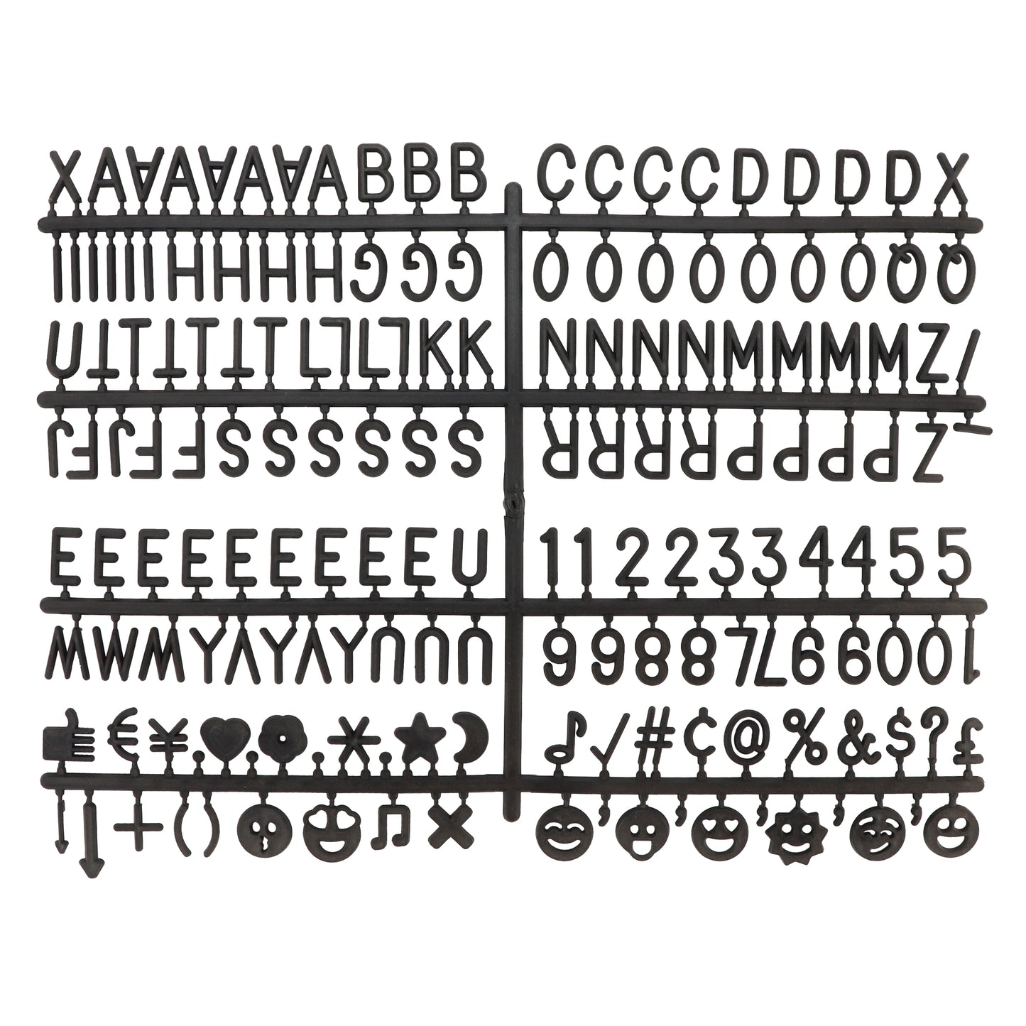 Standard Plastic Letter Set for Letter Boards