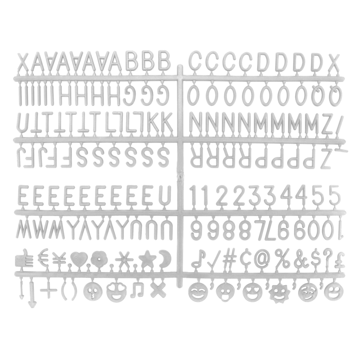 Standard Plastic Letter Set for Letter Boards