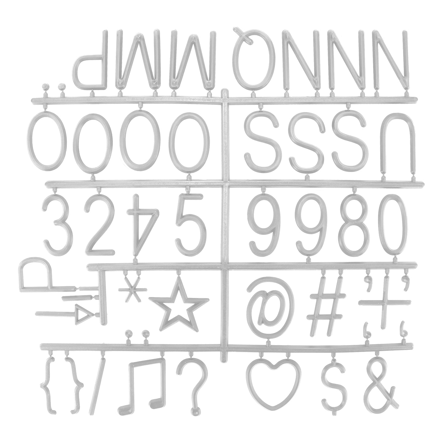Standard Plastic Letter Set for Letter Boards