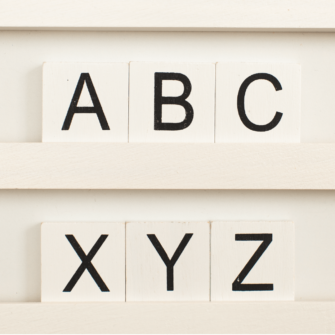 Standard Tile Letter Set for Tile Boards – Stiles