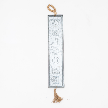 "Welcome" Metal Wall Sign